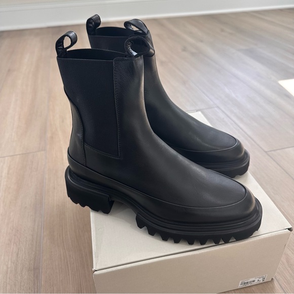 NWT All Saints Harlee Lug Sole Chelsea Boot Size 8.5 US 38.5 EUR Black Women’s - Picture 6 of 11
